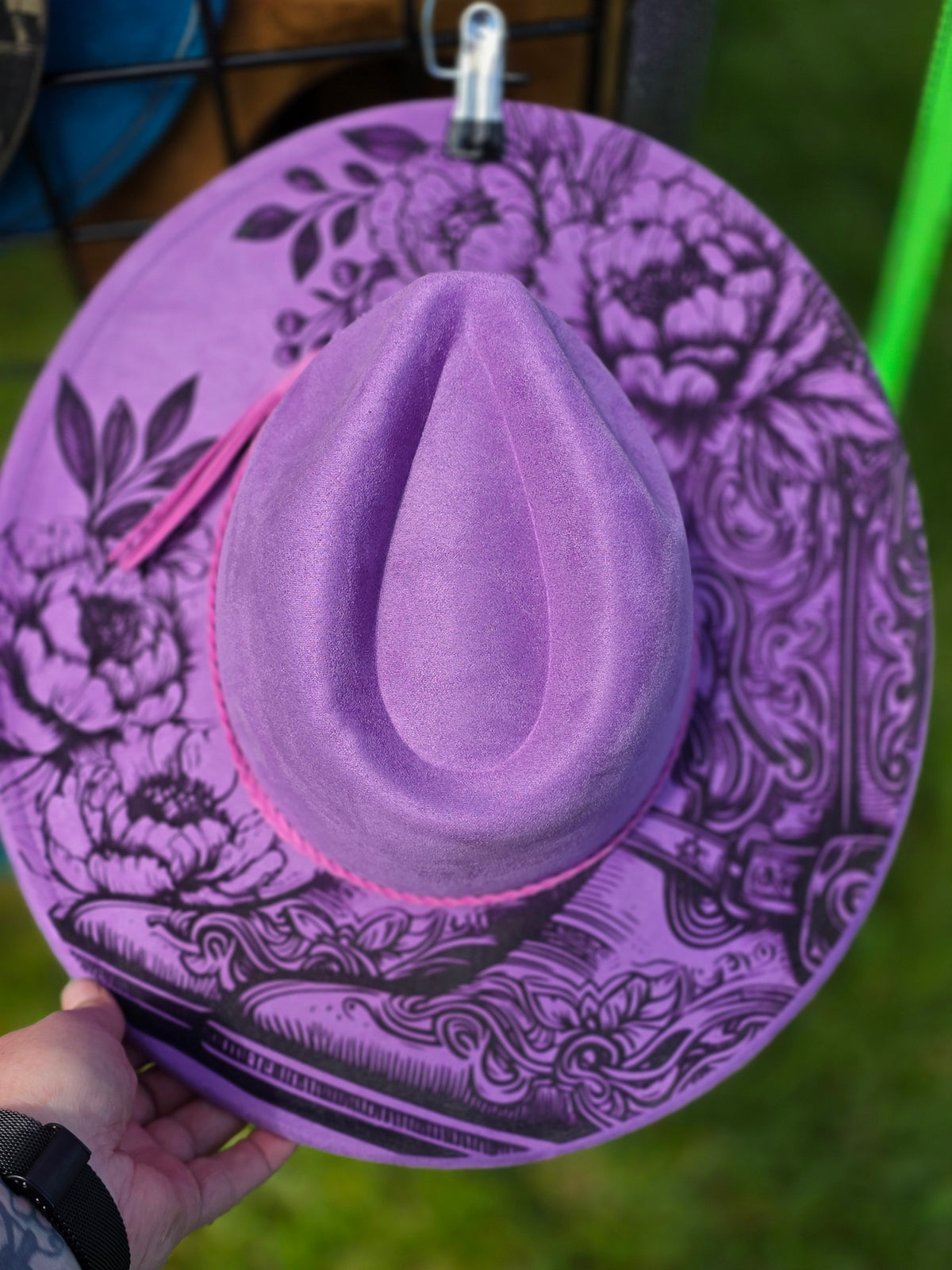 Cowboy Boot and Flower Hat
