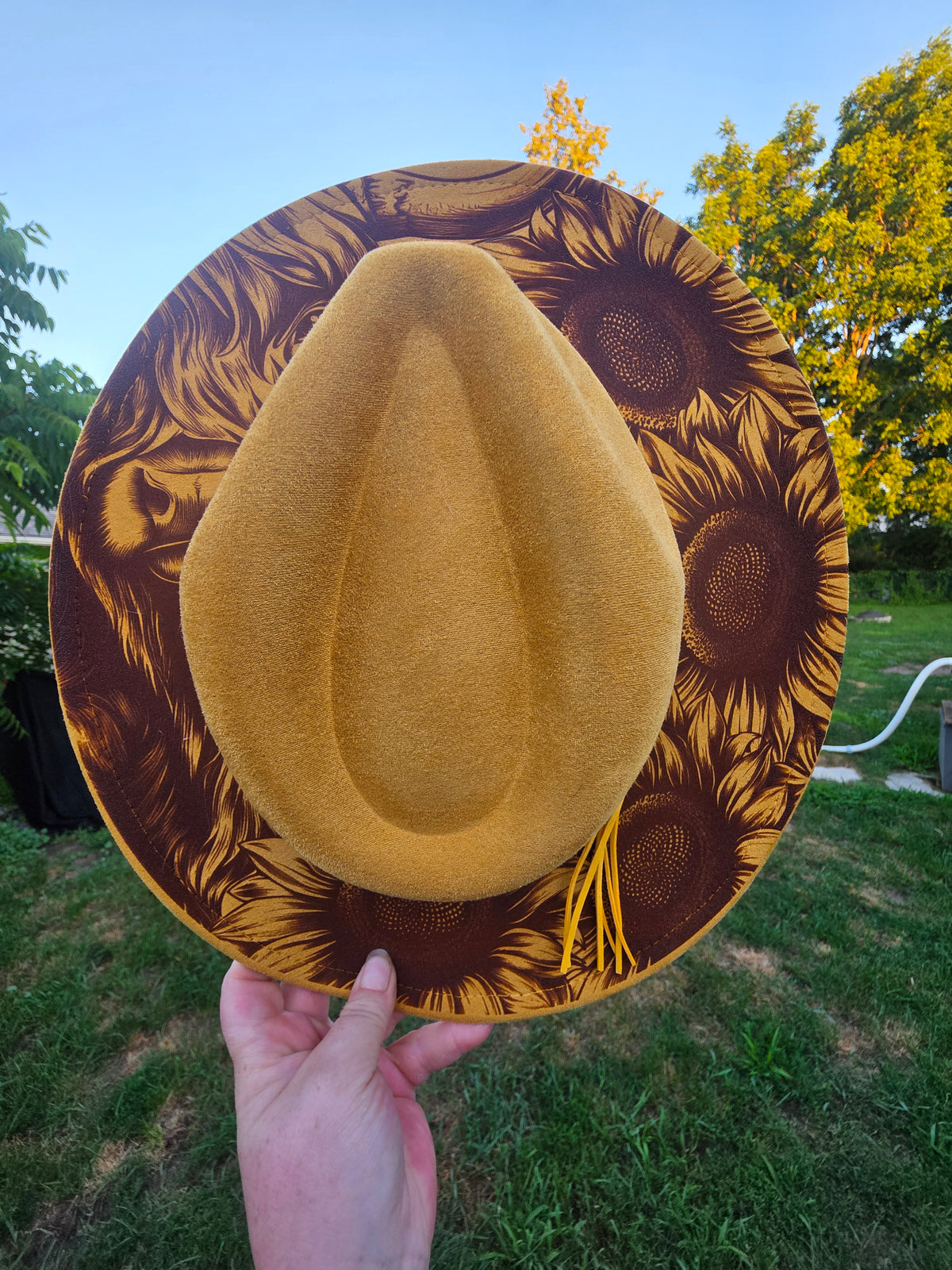 Highland Cow and Sunflowers Hat